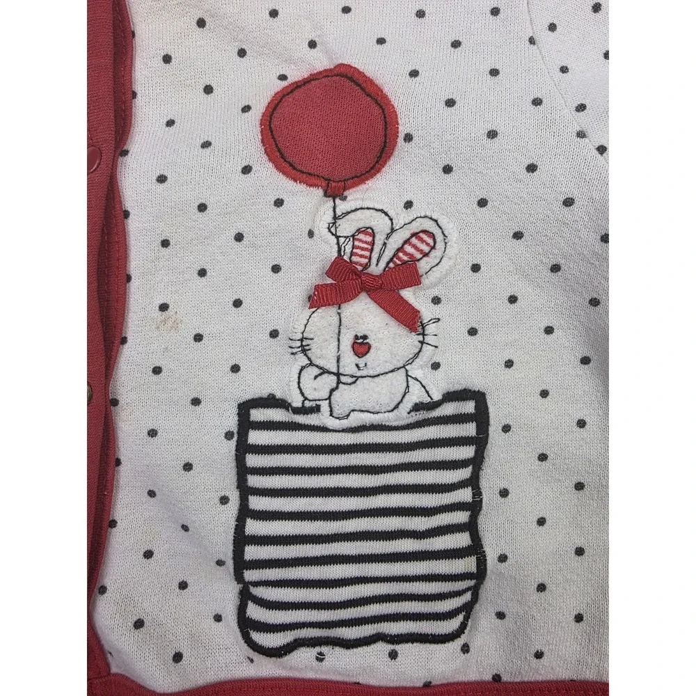 Vintage Peanuts Gang Label Button Shirt‎ Bunny Balloon Toddler Polka Dots Snoopy